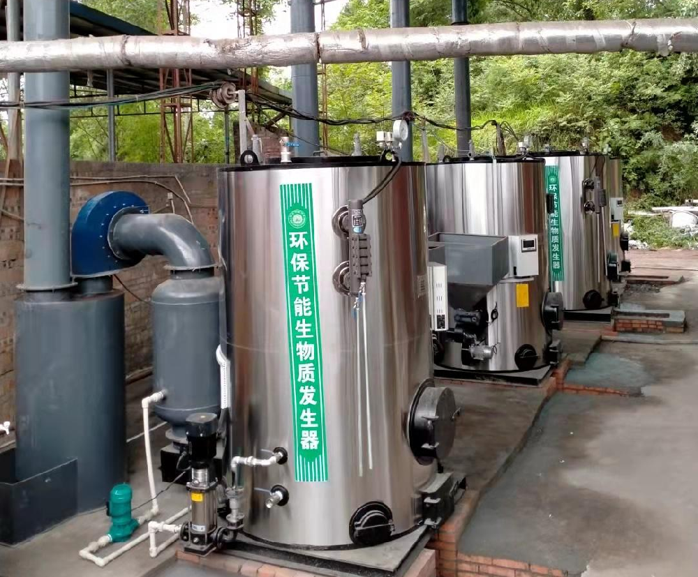 四川達州-豆制品加工-立式生物質蒸汽發生器安裝現場